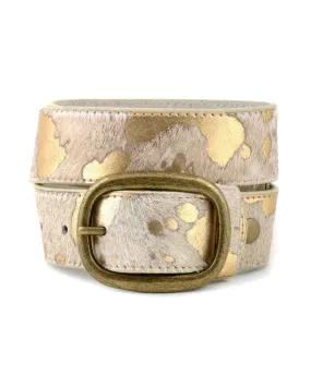 Cow Hair Leather Belt