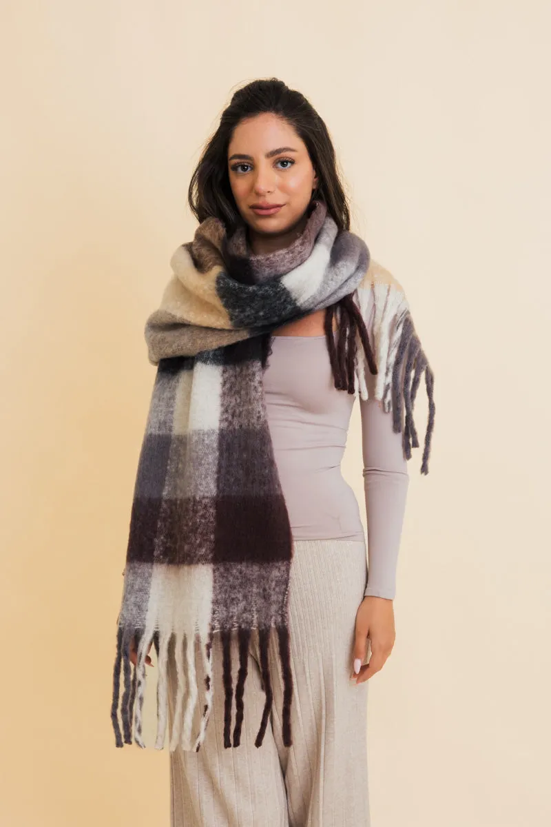 Cozy Breeze Oversized Fringe Scarf - Fall & Winter Essential