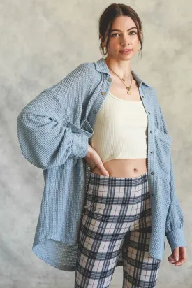 Cozy Up Soft Knit Long Sleeve Button Up Top