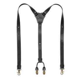 Crazy Horse Black Slim Suspenders No. L2010