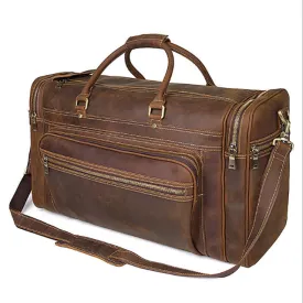 Crazy Horse Men's Conductor Distressed Hide Duffel Bag