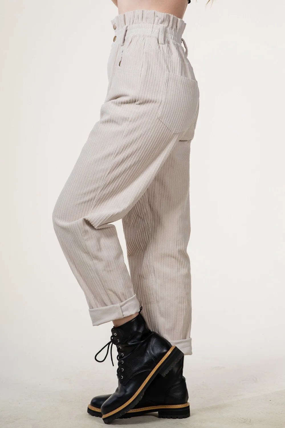 Cream Courduroy Pants