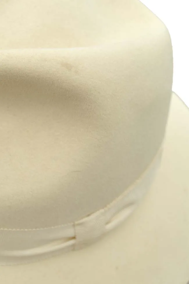 Cream Fedora Borsalino Hat by Susquehana Hat Company