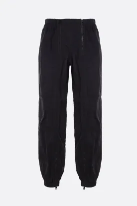 Crepe Nylon Zip Joggers