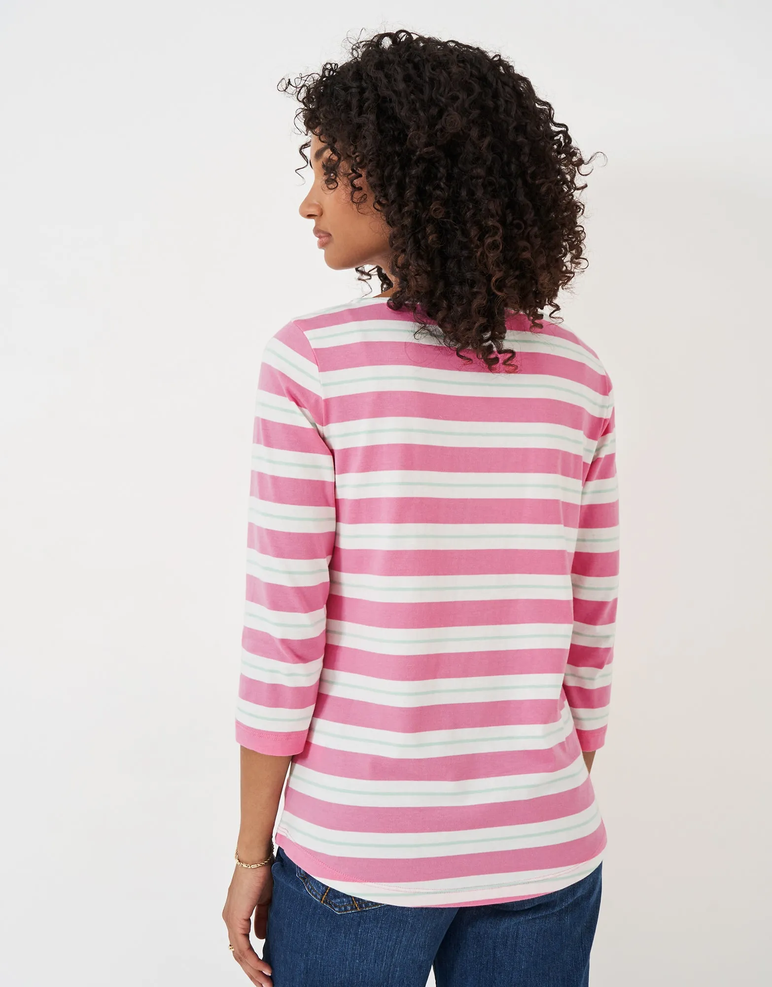 Crew Clothing - Essential Breton - Pink White