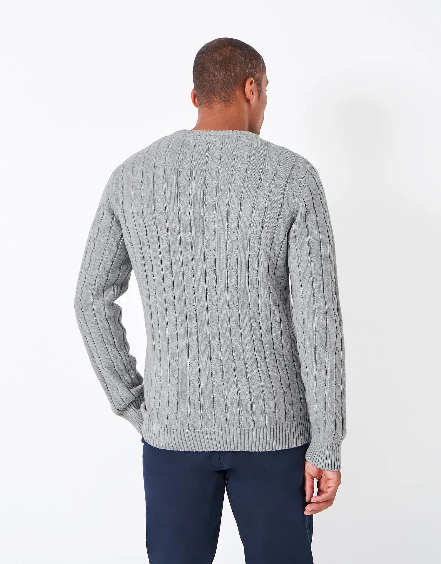 Crew Clothing Mens Cable Crew Jumper