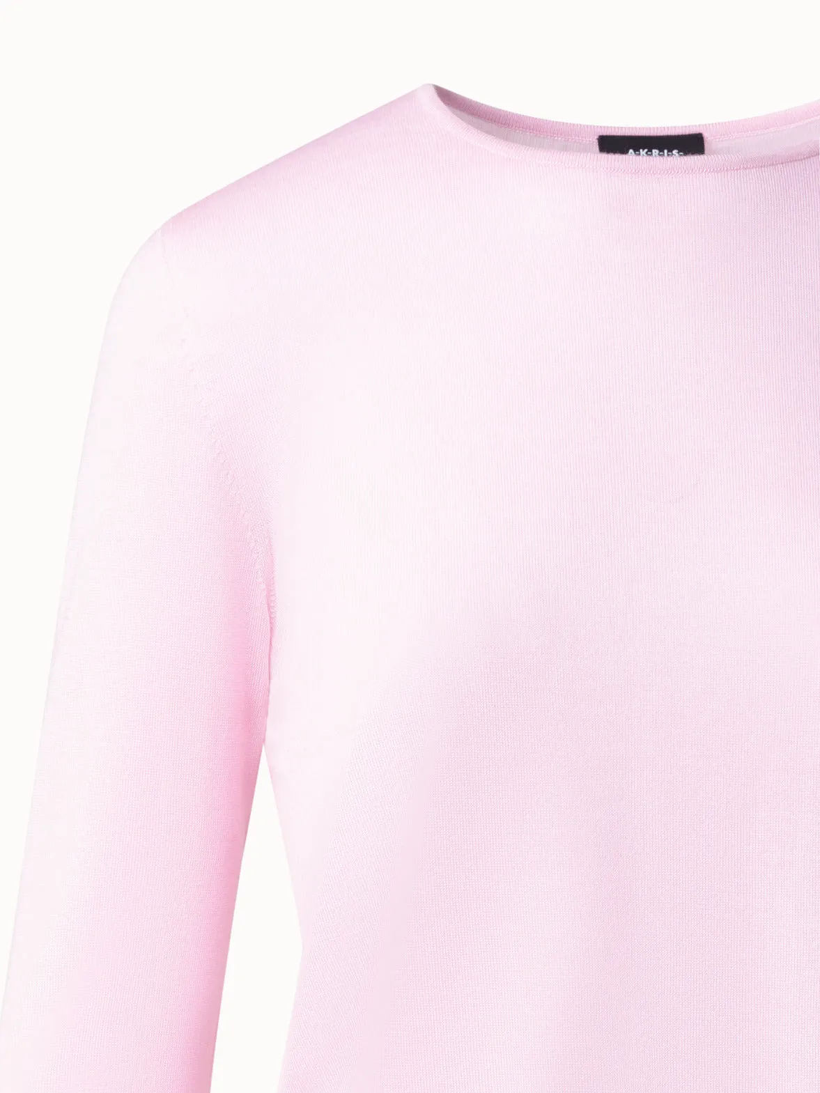 Crew Neck Cashmere Silk Sweater