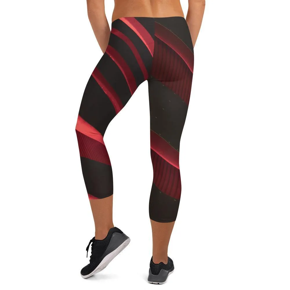 Crimson Low Waist Capri