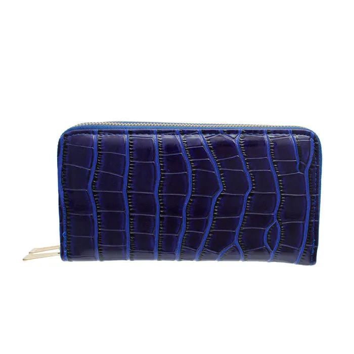 Croc Double Zipper Wallet