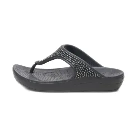 Crocs Classic Flip Flops Rubber Black Colour For Women