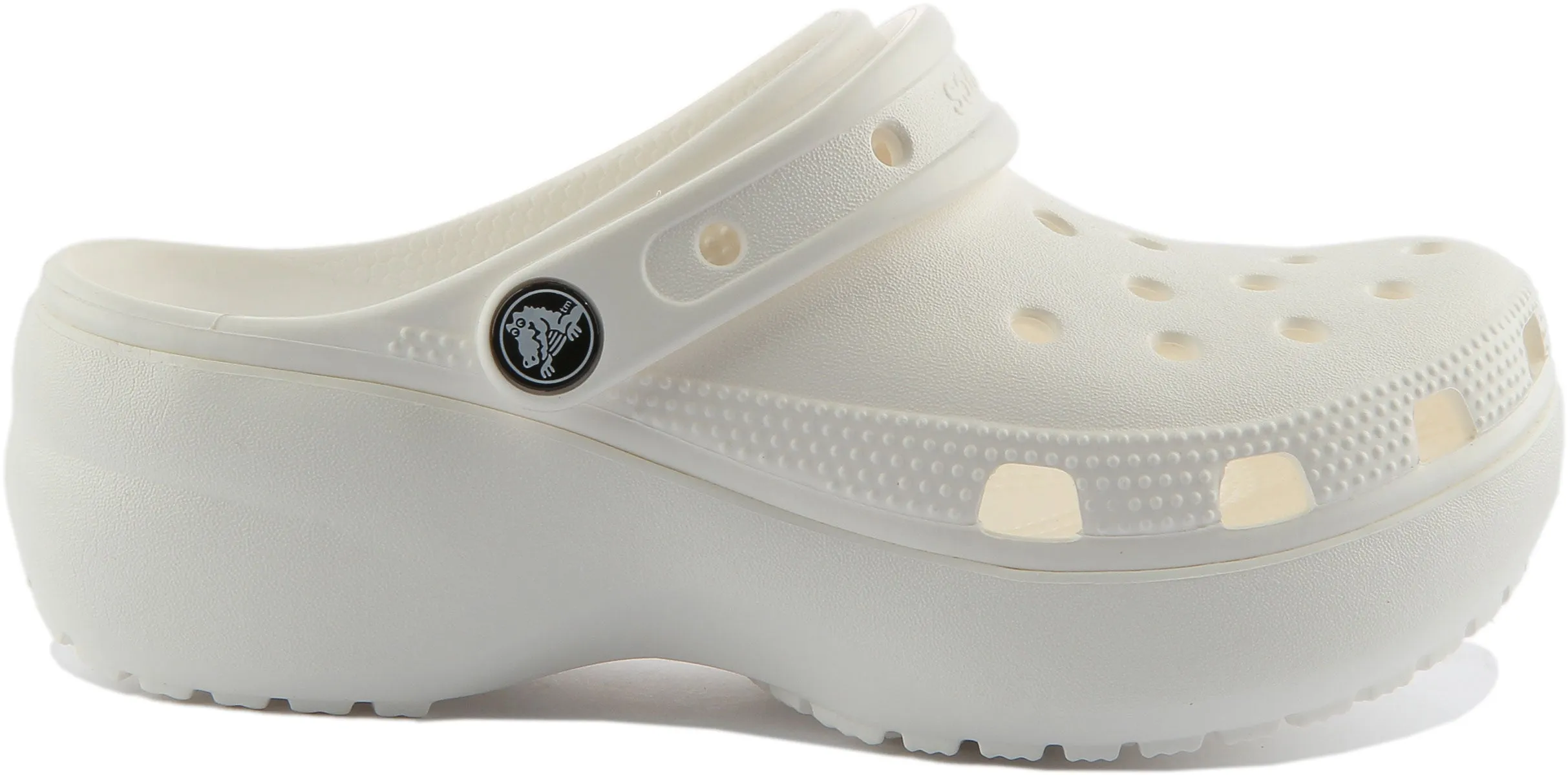 Crocs Classic Platform In White For Women