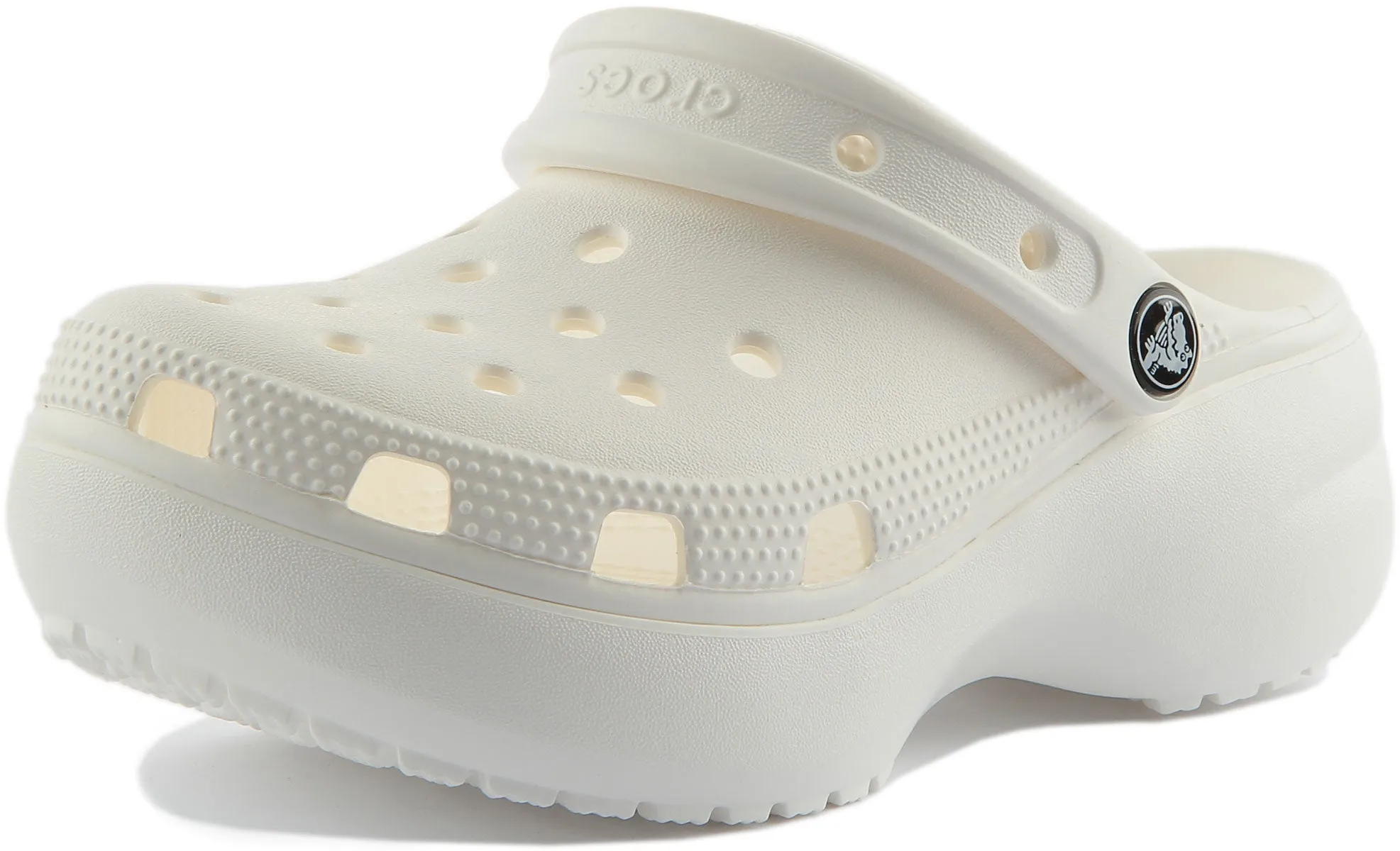 Crocs Classic Platform In White For Women