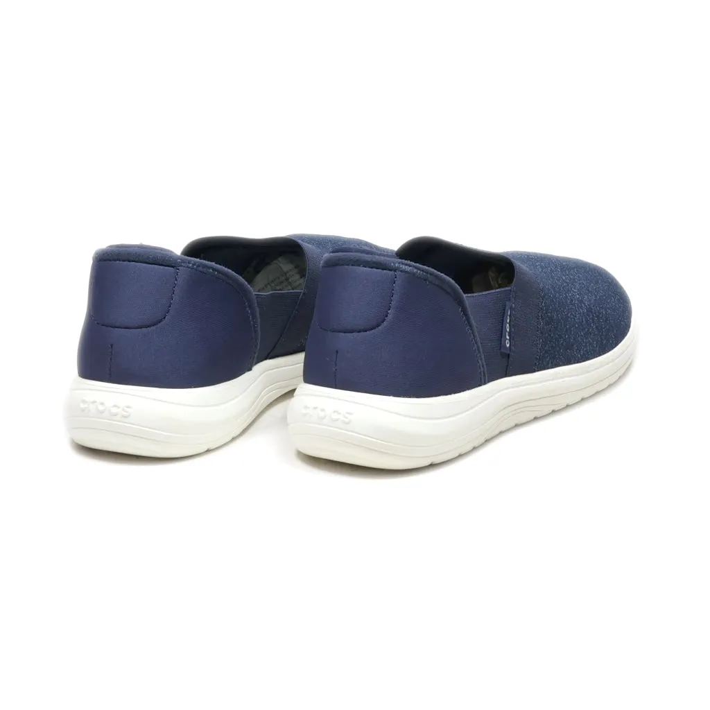 Crocs Clogs-4 Low-Top Sneakers Leather Blue Colour For Men