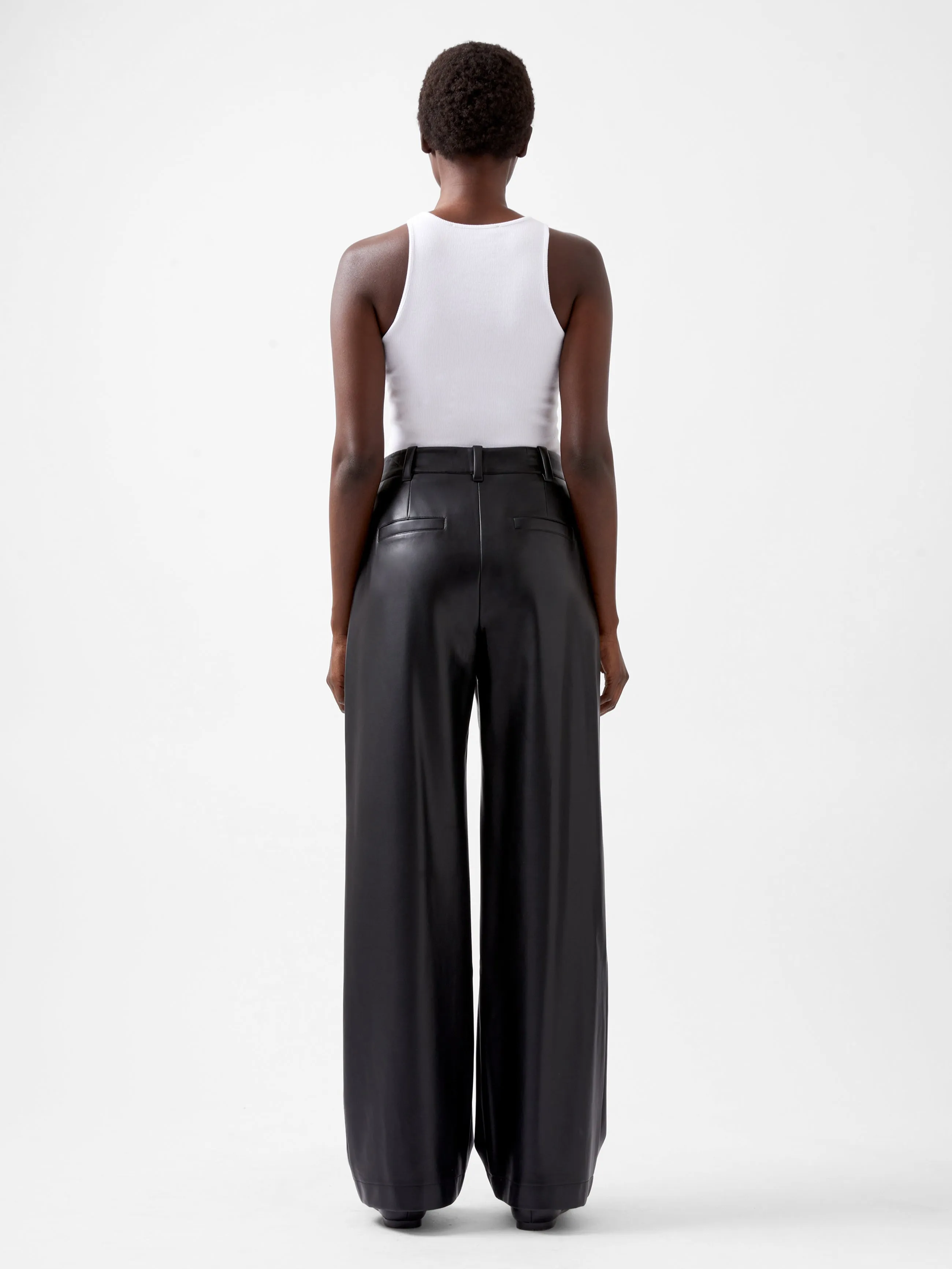 Crolenda PU Wide Leg Trousers