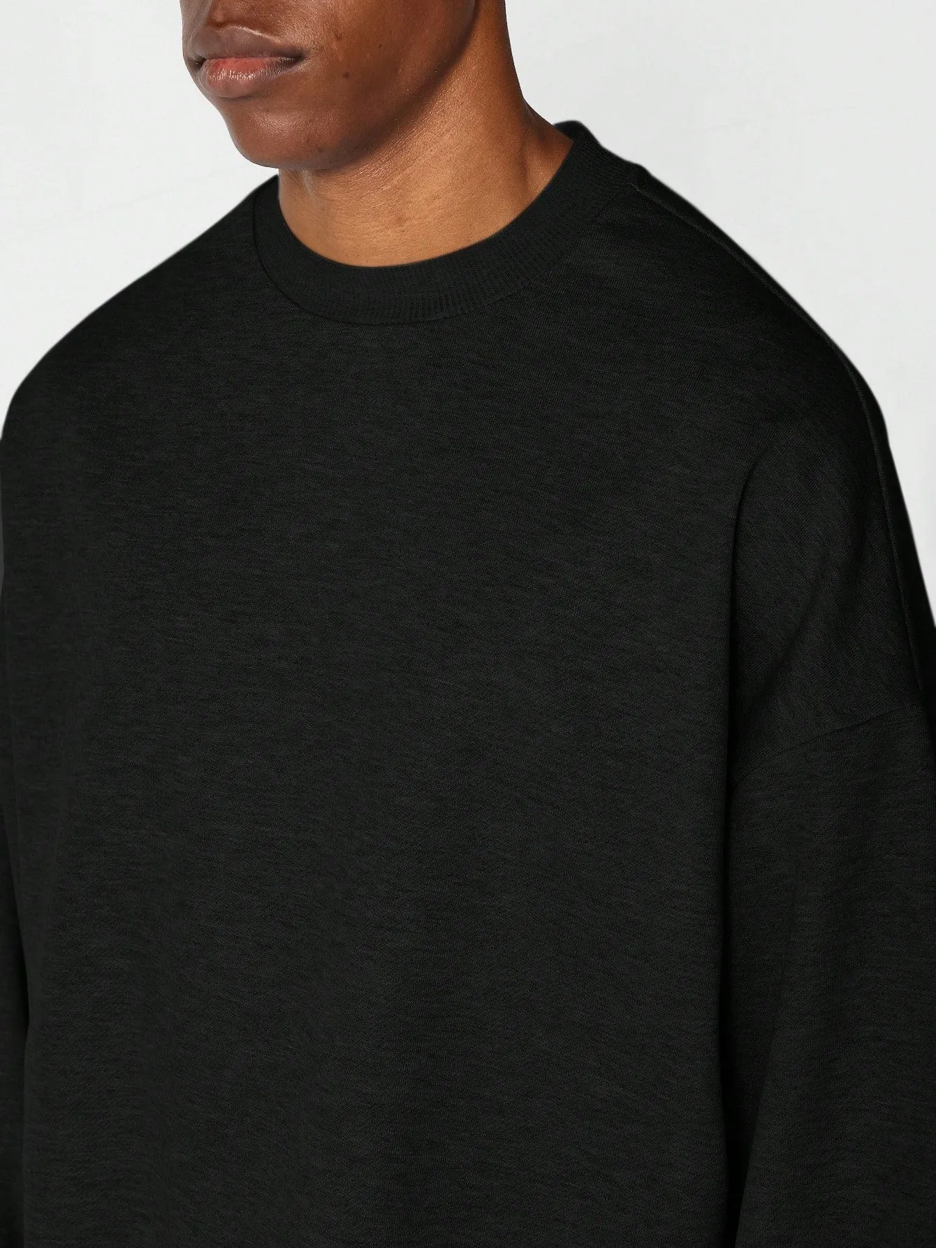 Crop Fit Crew Neck Sweatshirt