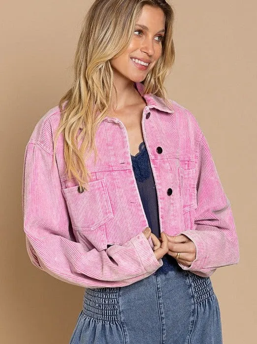 Cropped Corduroy Jacket