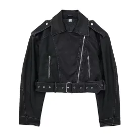 Cropped Leather Jacket