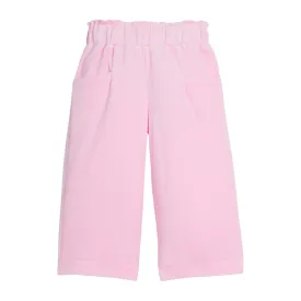 Cropped Palazzo Pant - Pink Velour