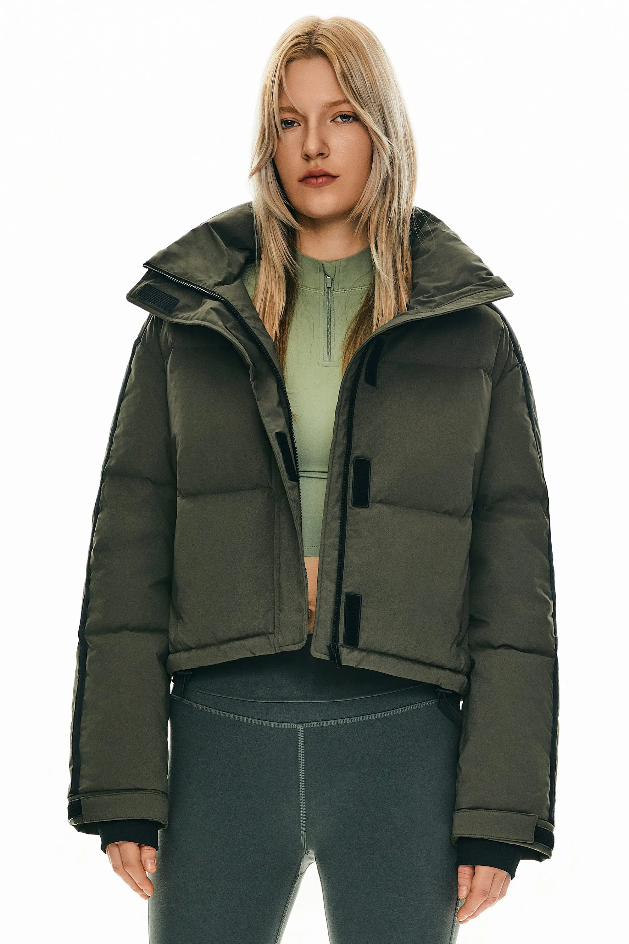 Cropped Quilted Puffer Jacket