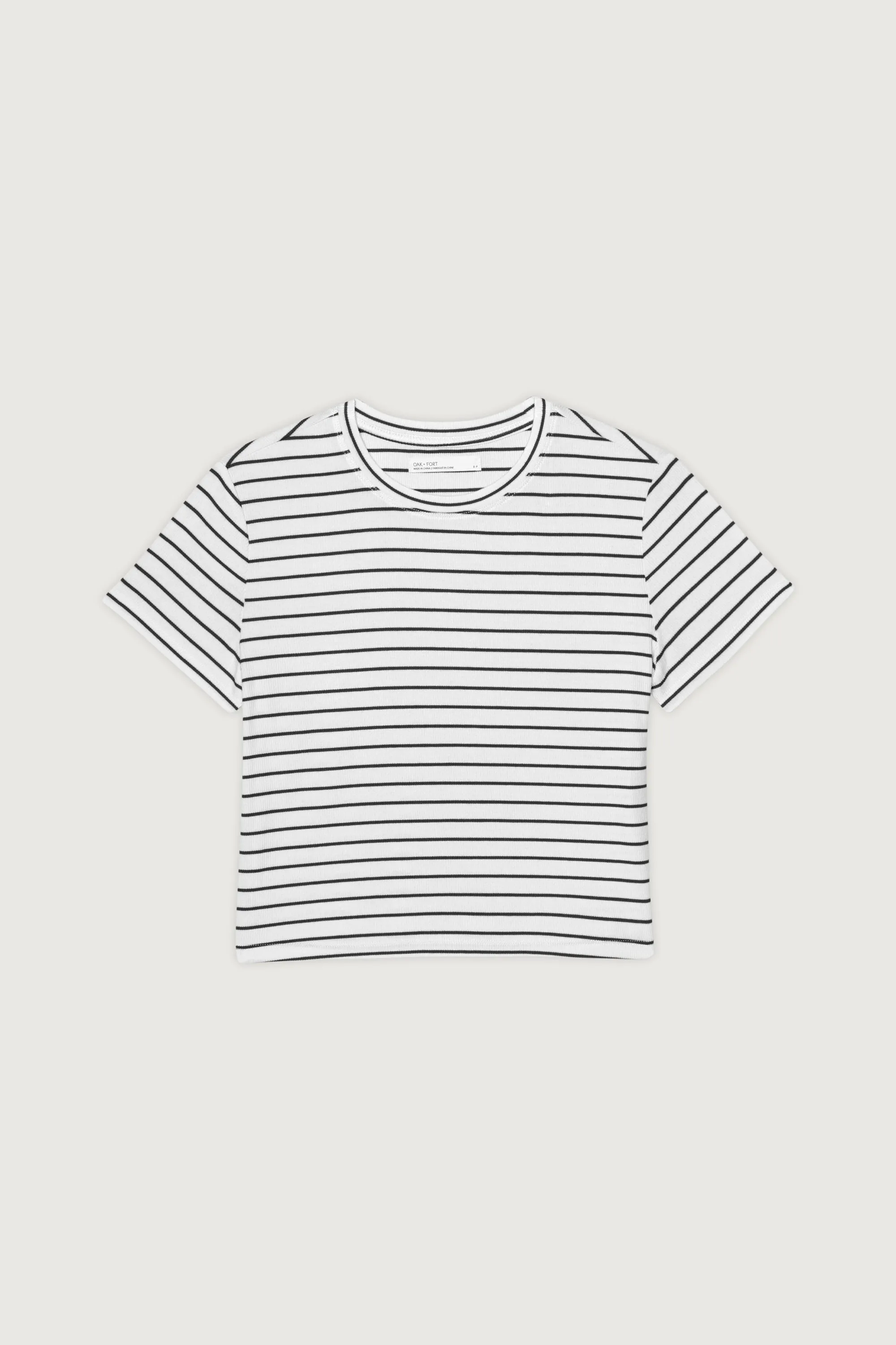 CROPPED STRIPED T-SHIRT