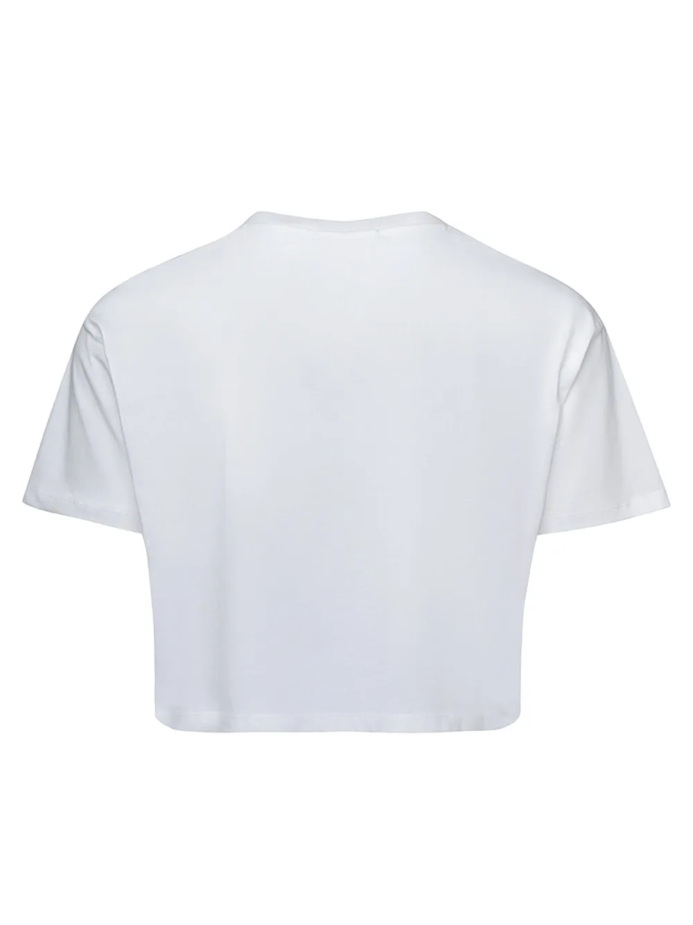 Cropped T-Shirt With Fiorucci Cross