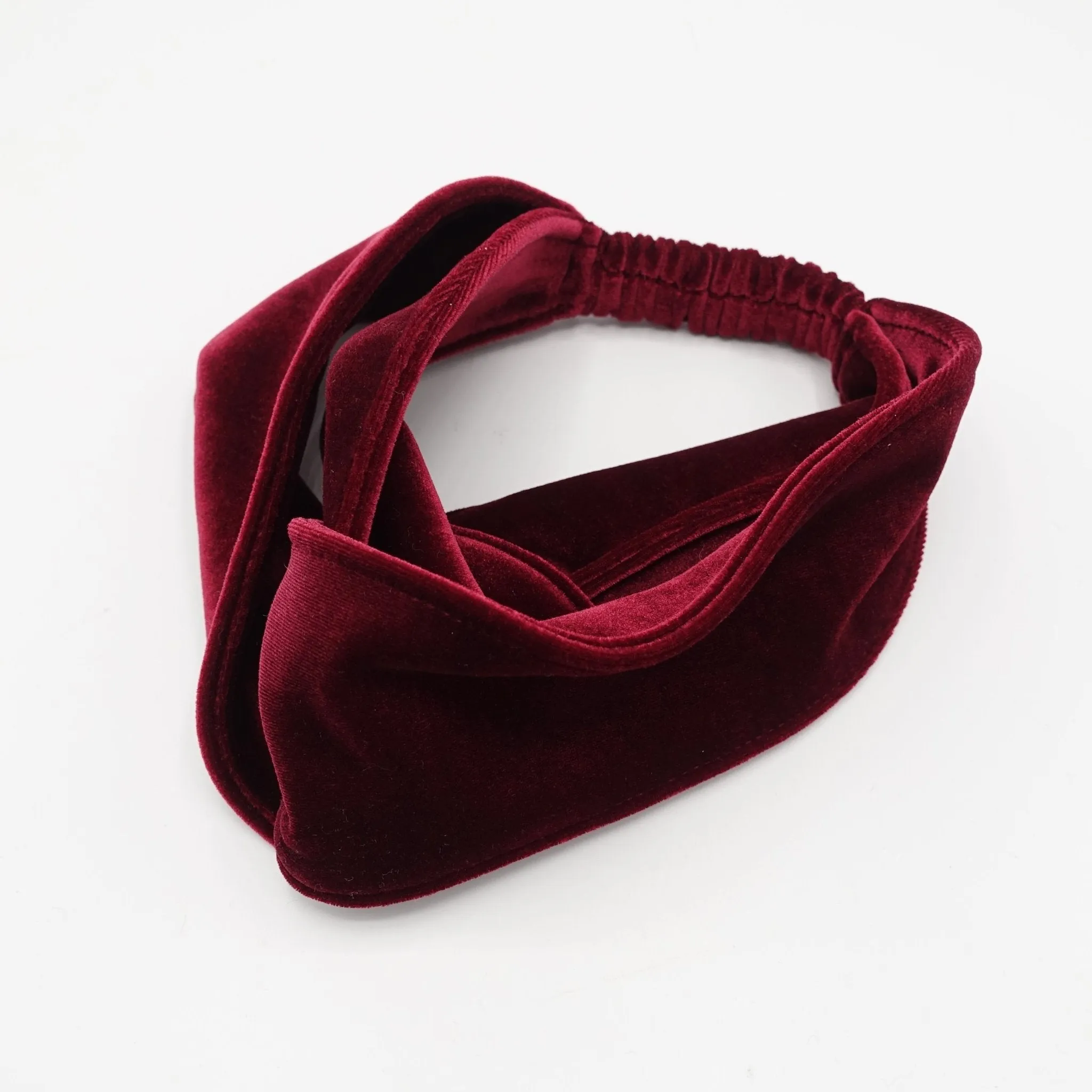 cross velvet turban headband double face velvet elastic hairband