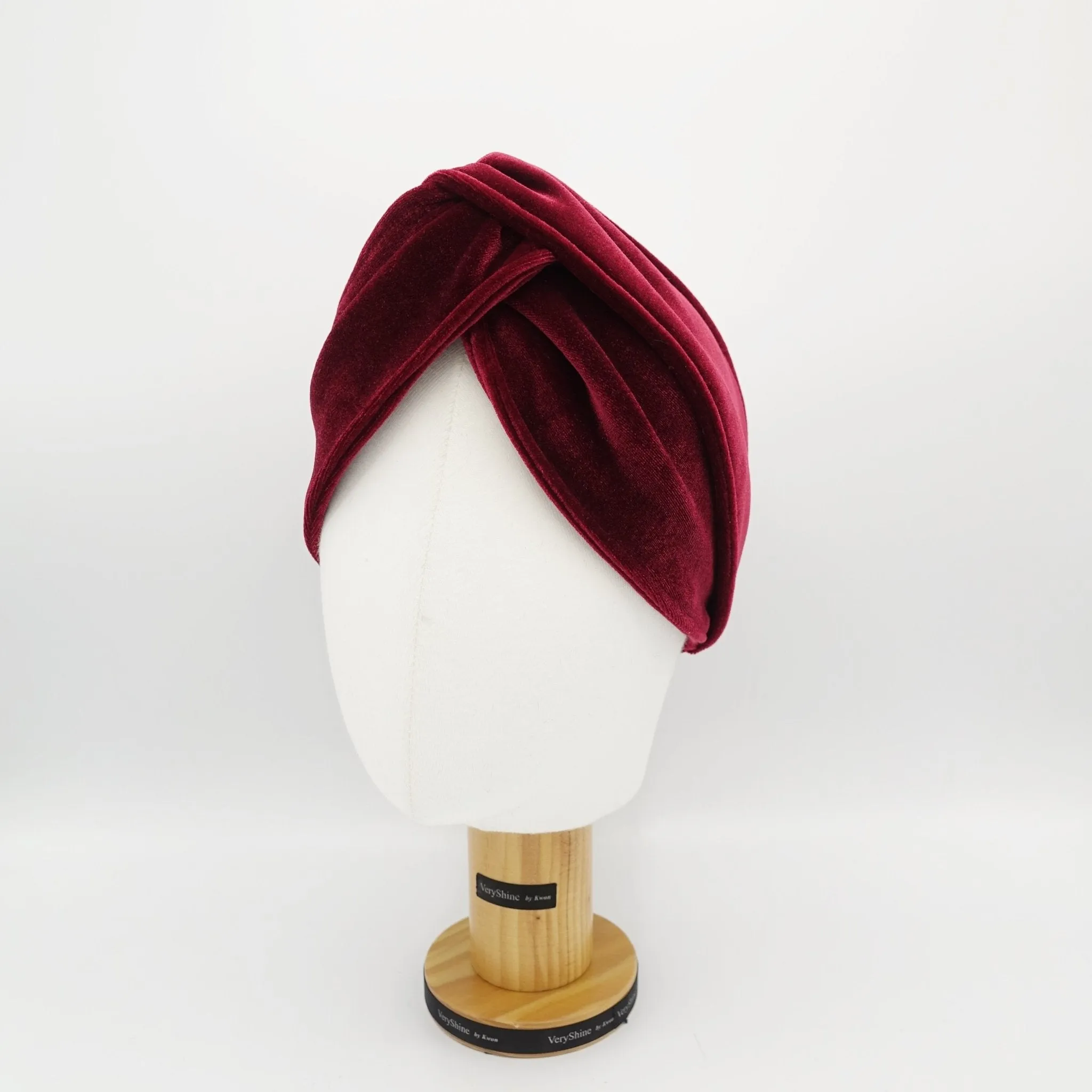 cross velvet turban headband double face velvet elastic hairband