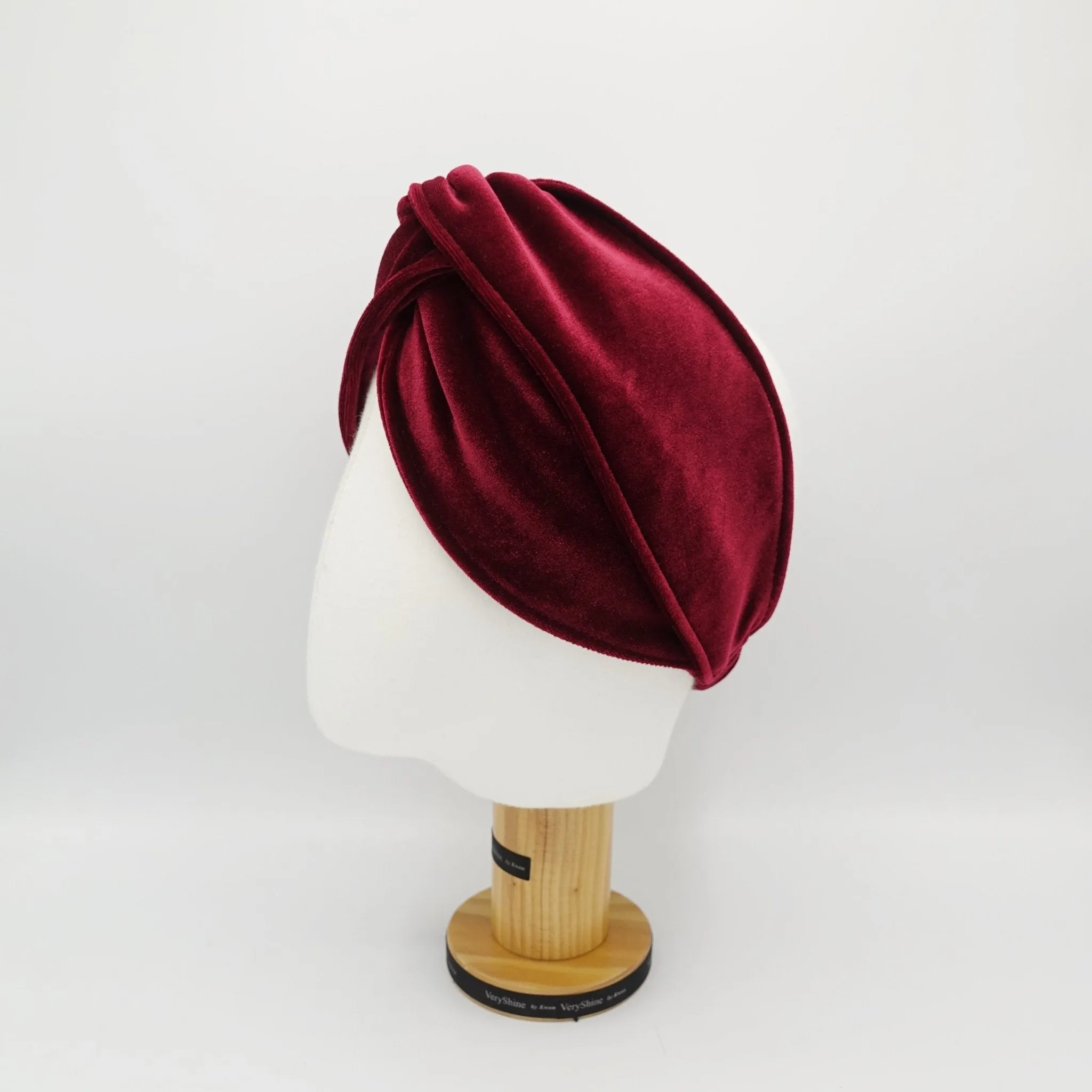 cross velvet turban headband double face velvet elastic hairband