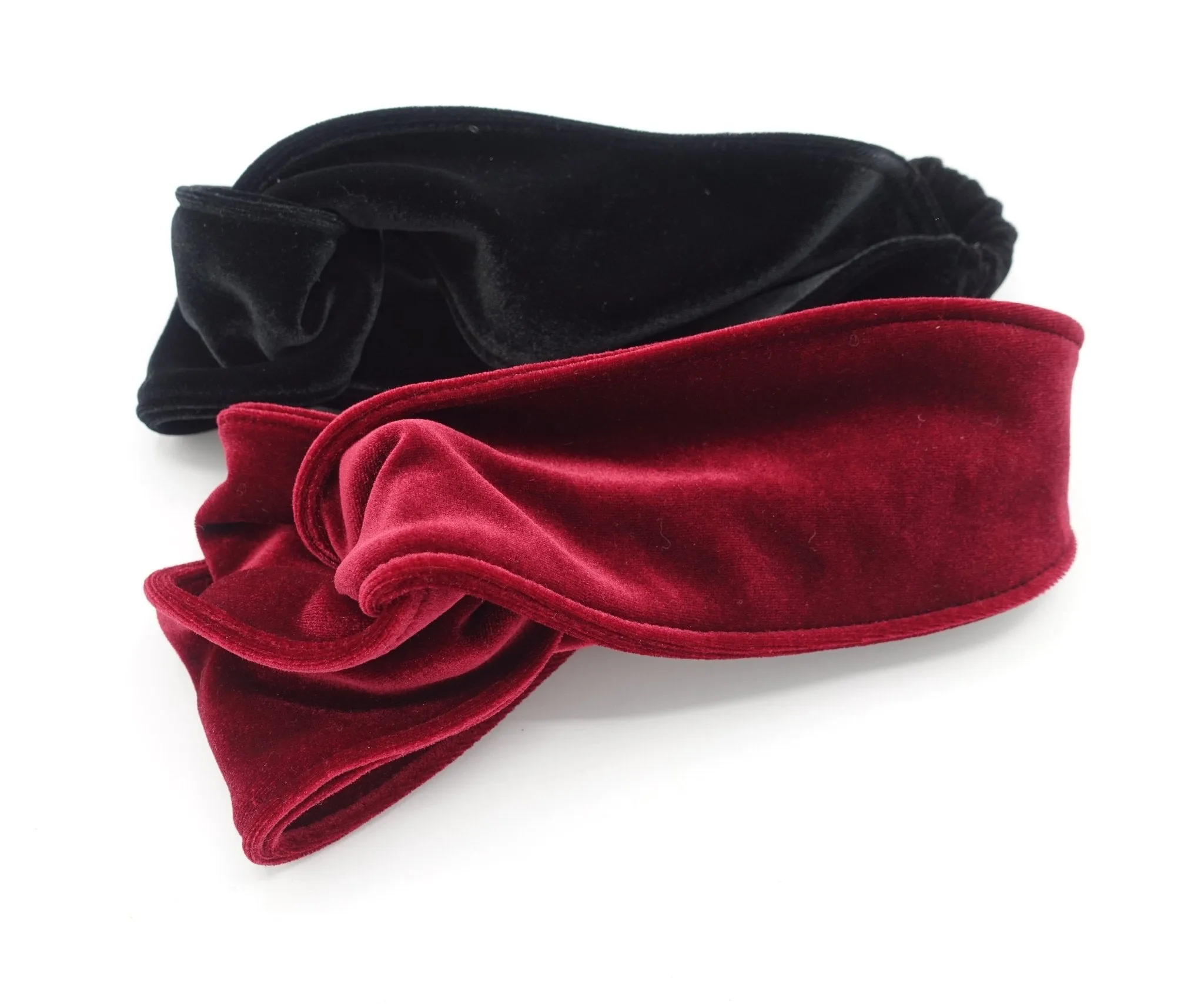 cross velvet turban headband double face velvet elastic hairband