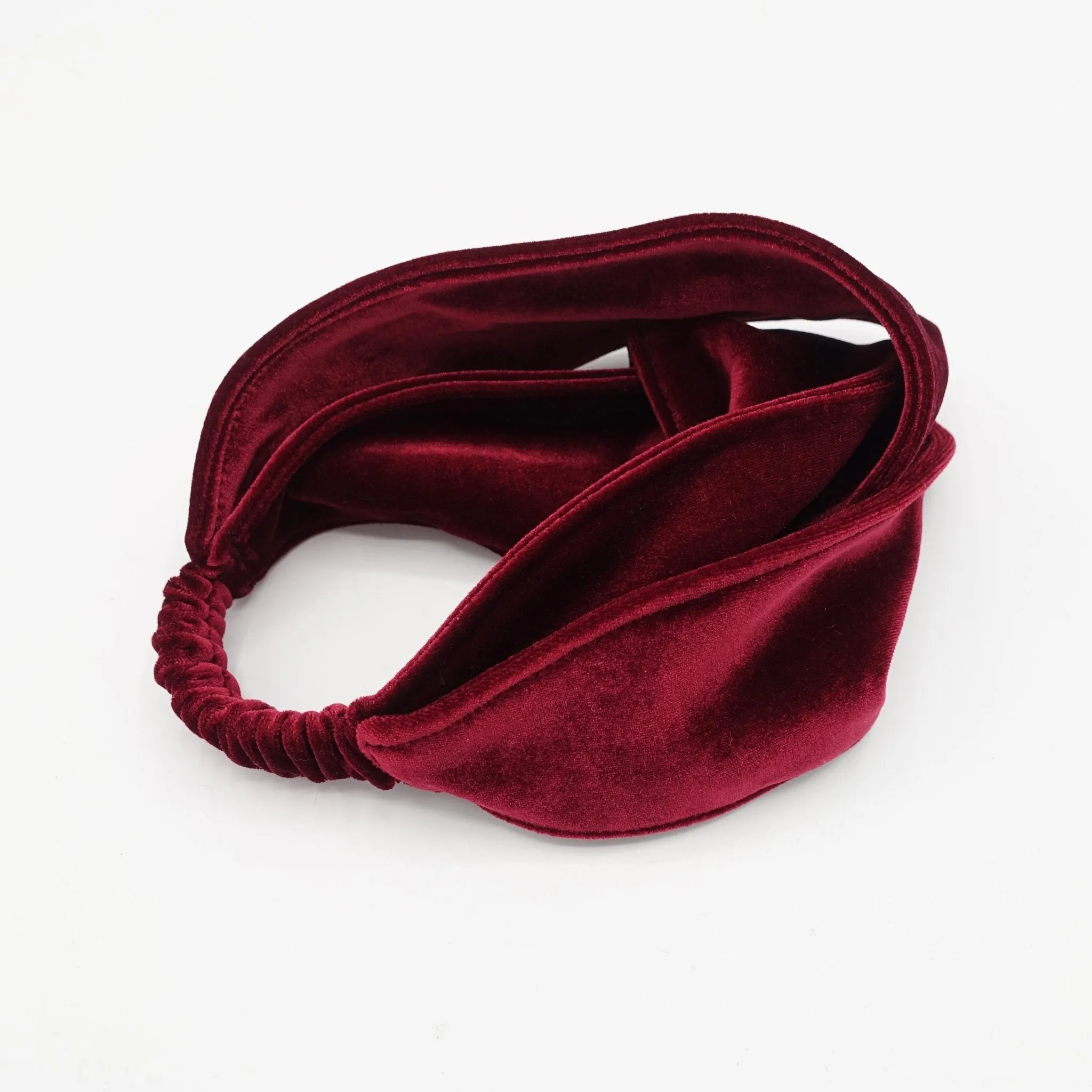 cross velvet turban headband double face velvet elastic hairband