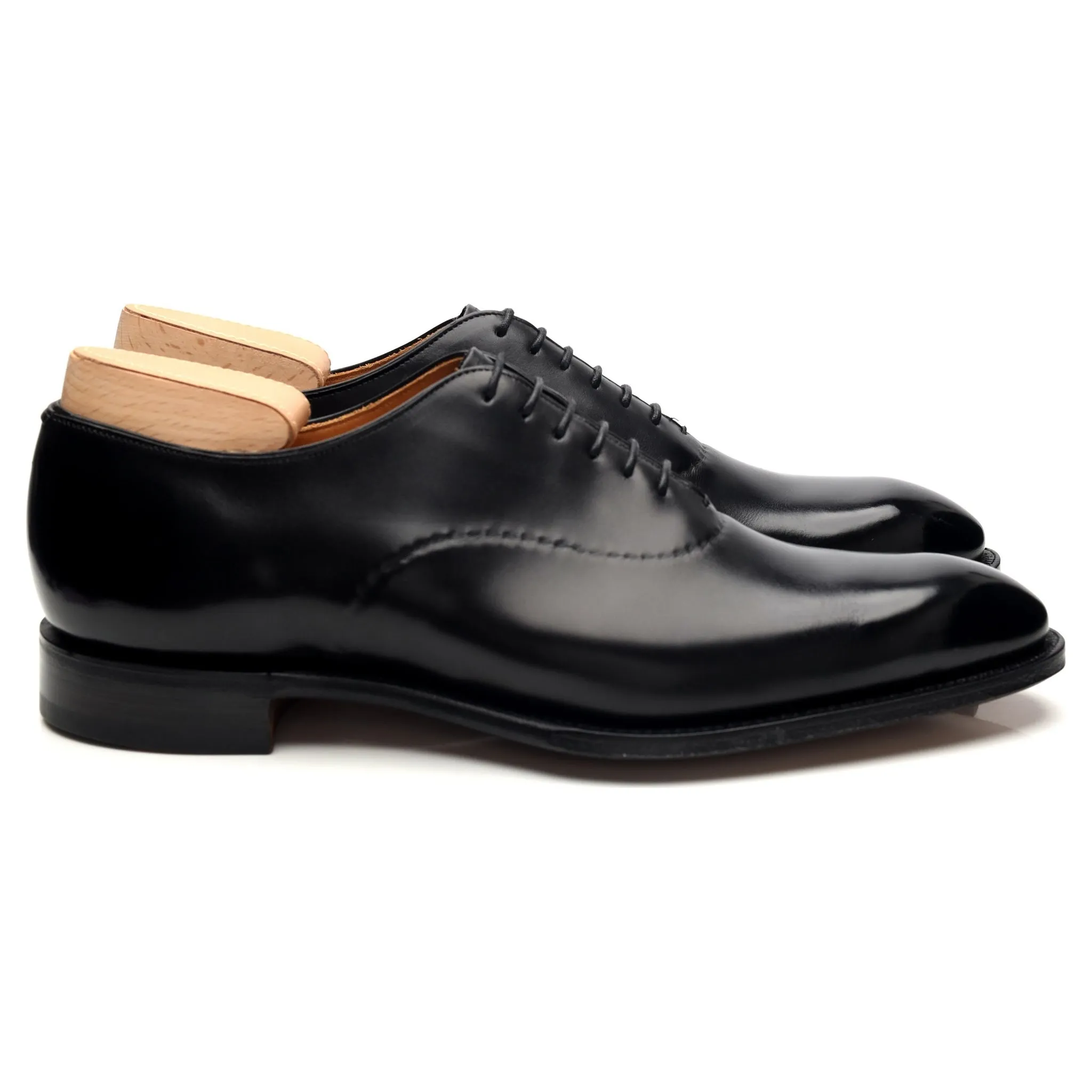 Crown Collection 'Eliot' Black Leather Wholecut Oxford UK 9 F