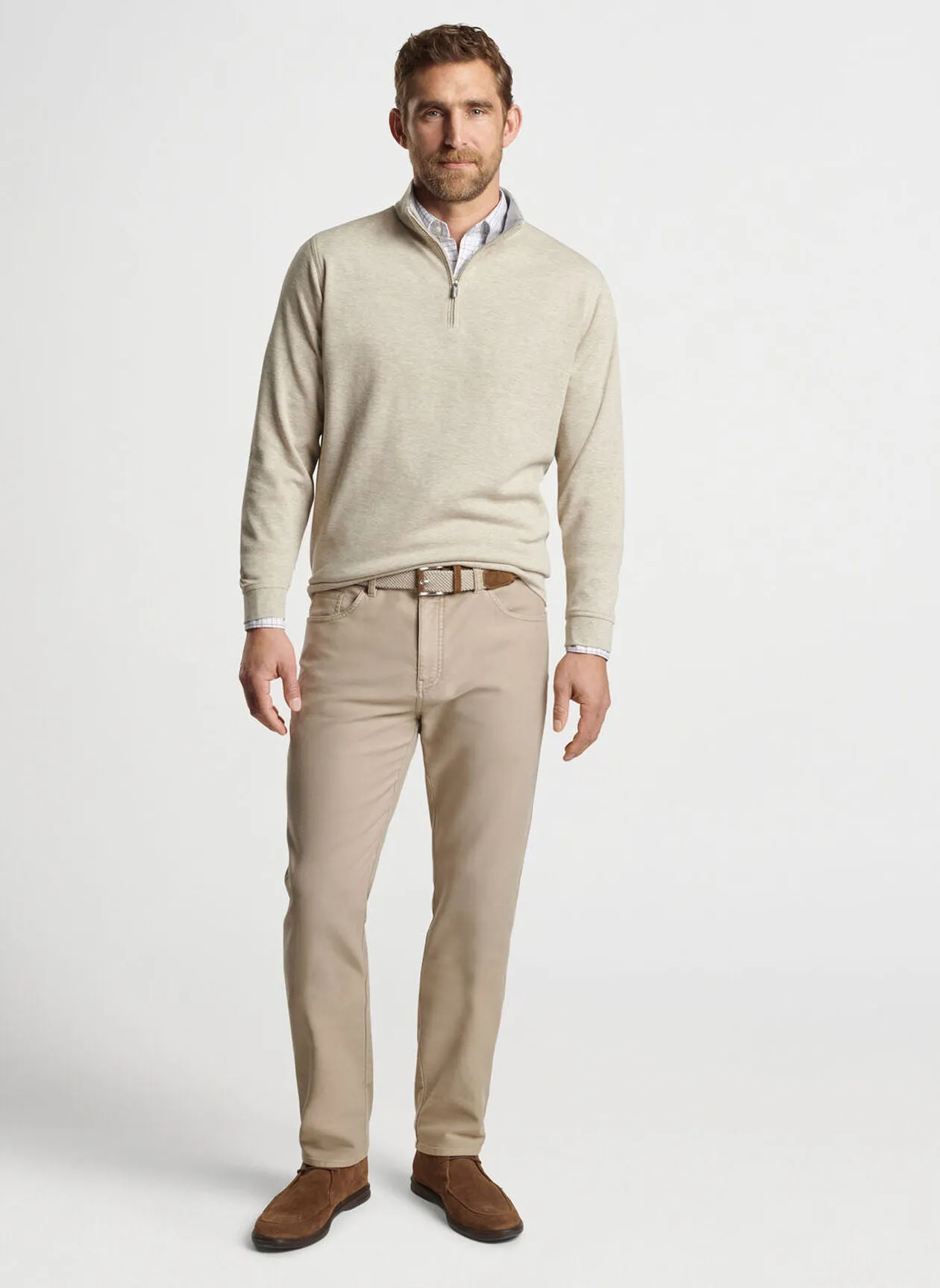 Crown Comfort Pullover in Stone by Peter Millar