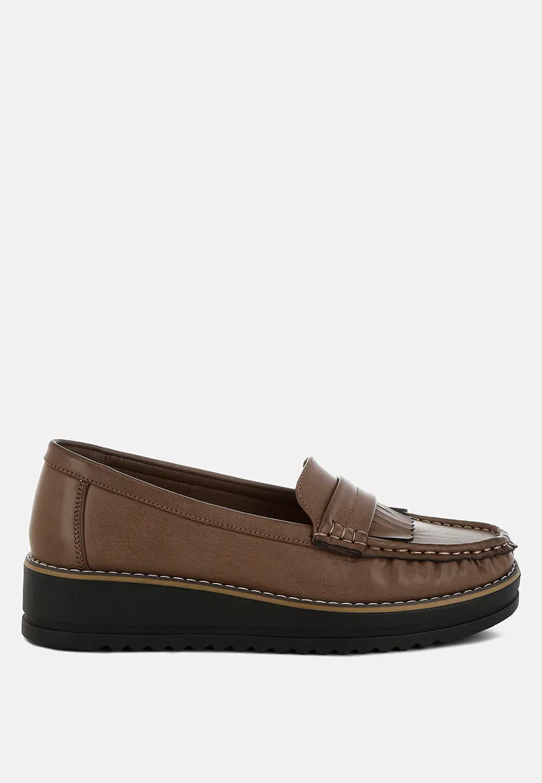 Croyda Fringed Nubuck Loafers