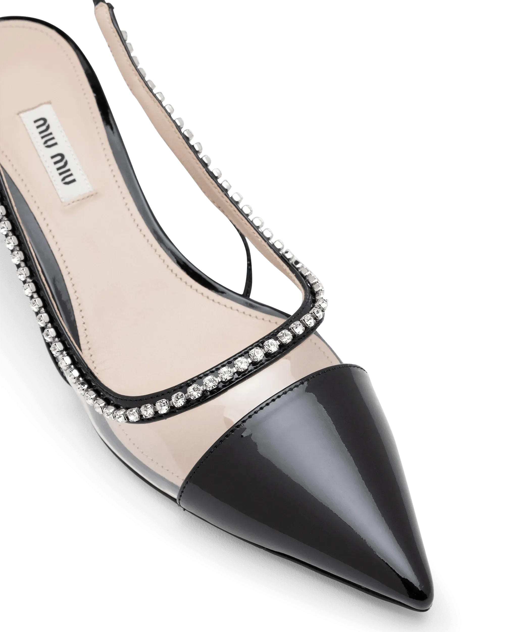 Crystal Embellished Slingback Pumps