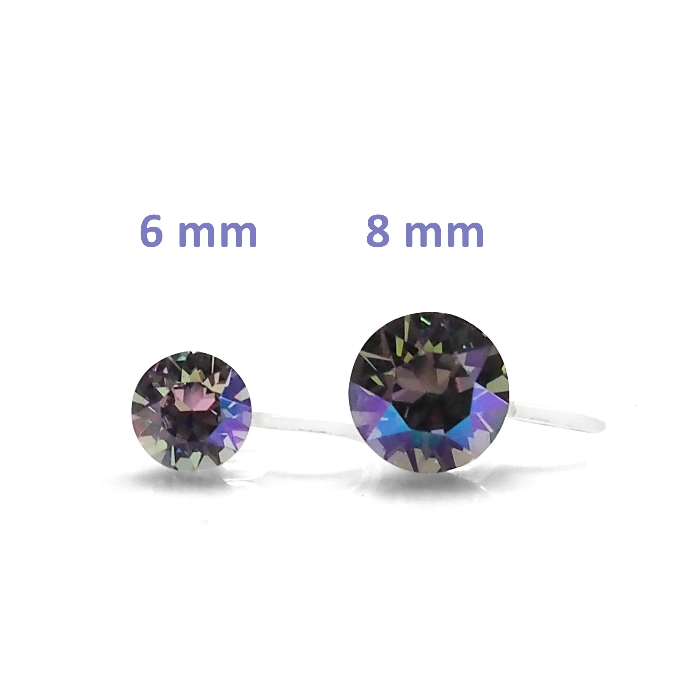 Crystal Paradise Sunshine Swarovski crystal invisible clip on stud earrings