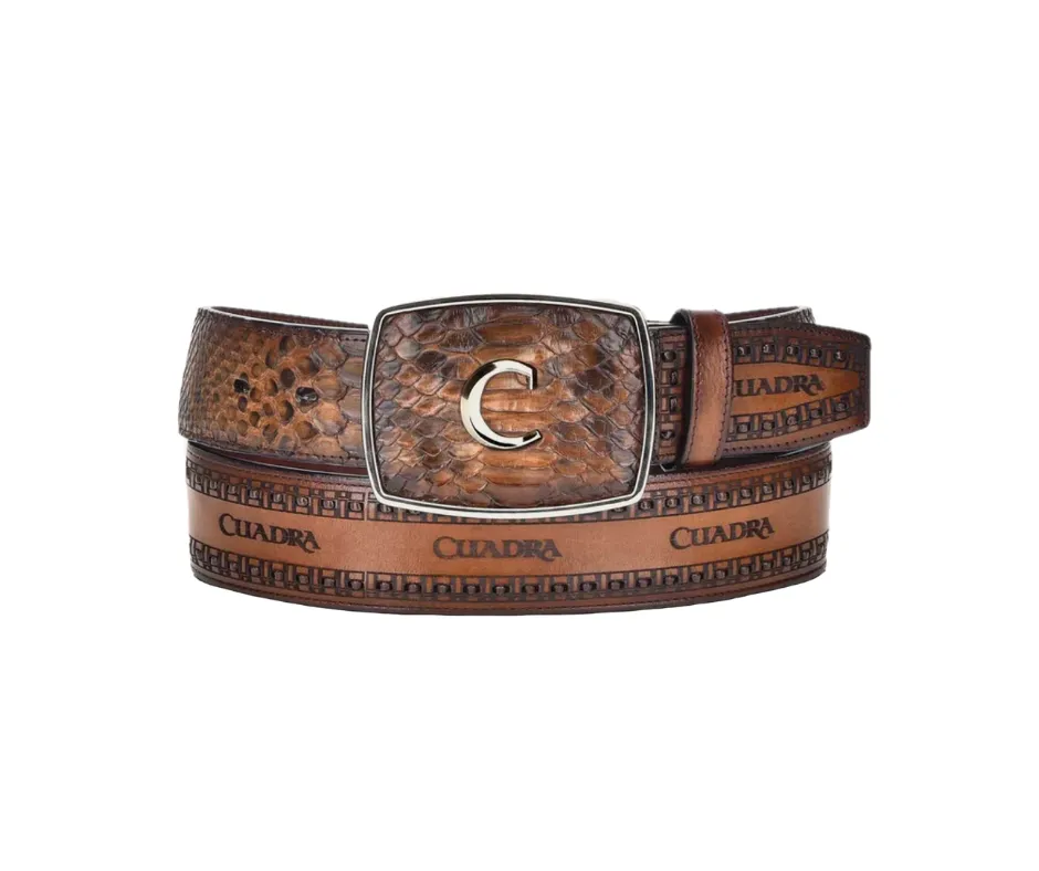 Cuadra BC200 MN Over Brown Python Laser & Woven Belt