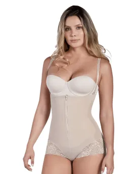 Curveez Thermal Hiphugger Lace Trim Bodysuit