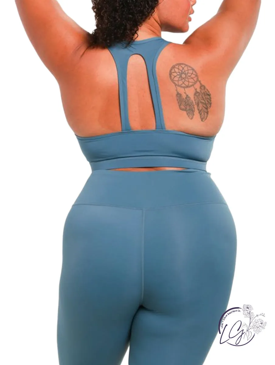 Curvy Essential Twins Racerback Sports Bra