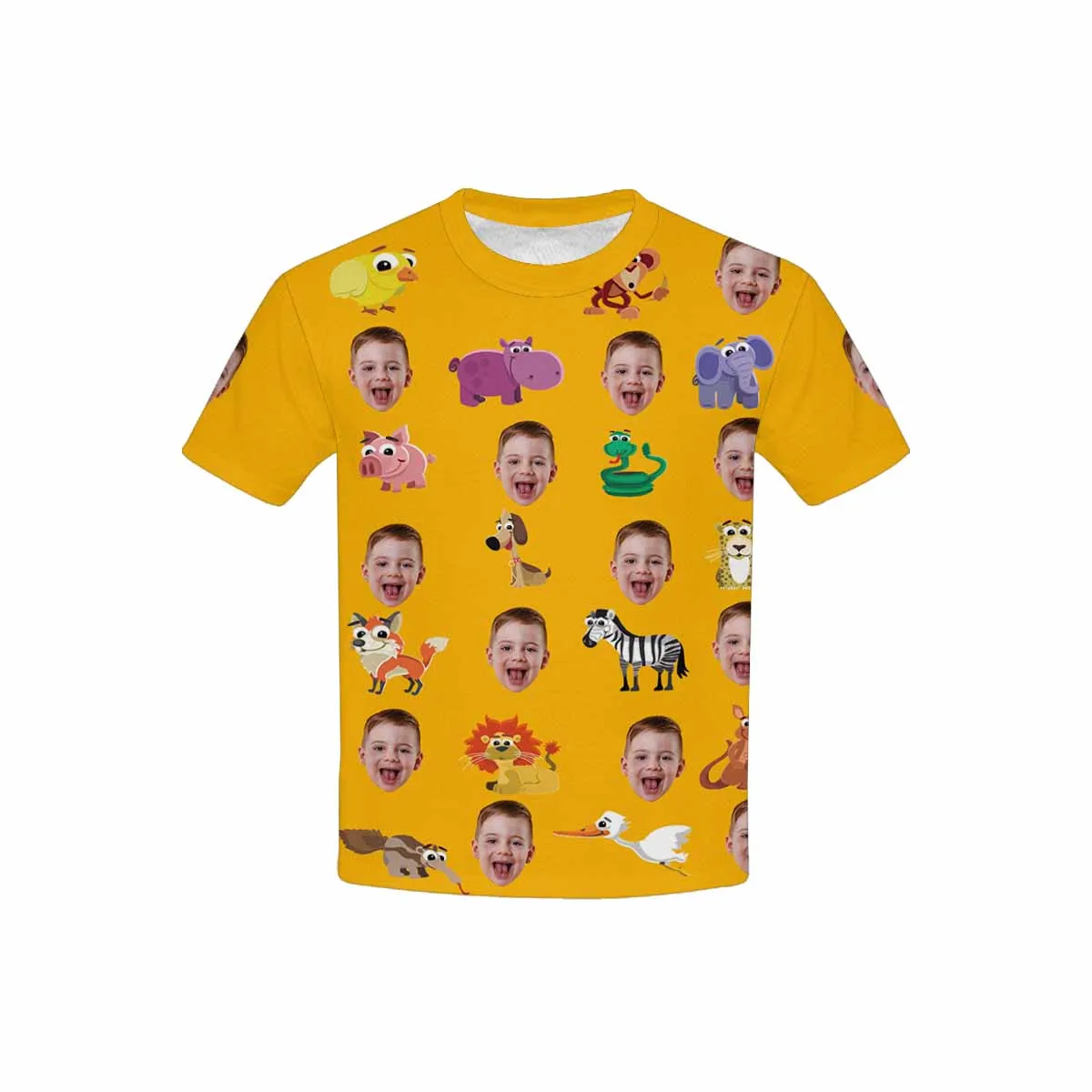 Custom Face Animal Kid's All Over Print T-shirt