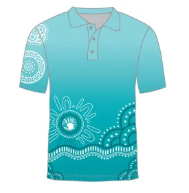 Custom Indigenous Polo Shirt - Dreamtime Grace