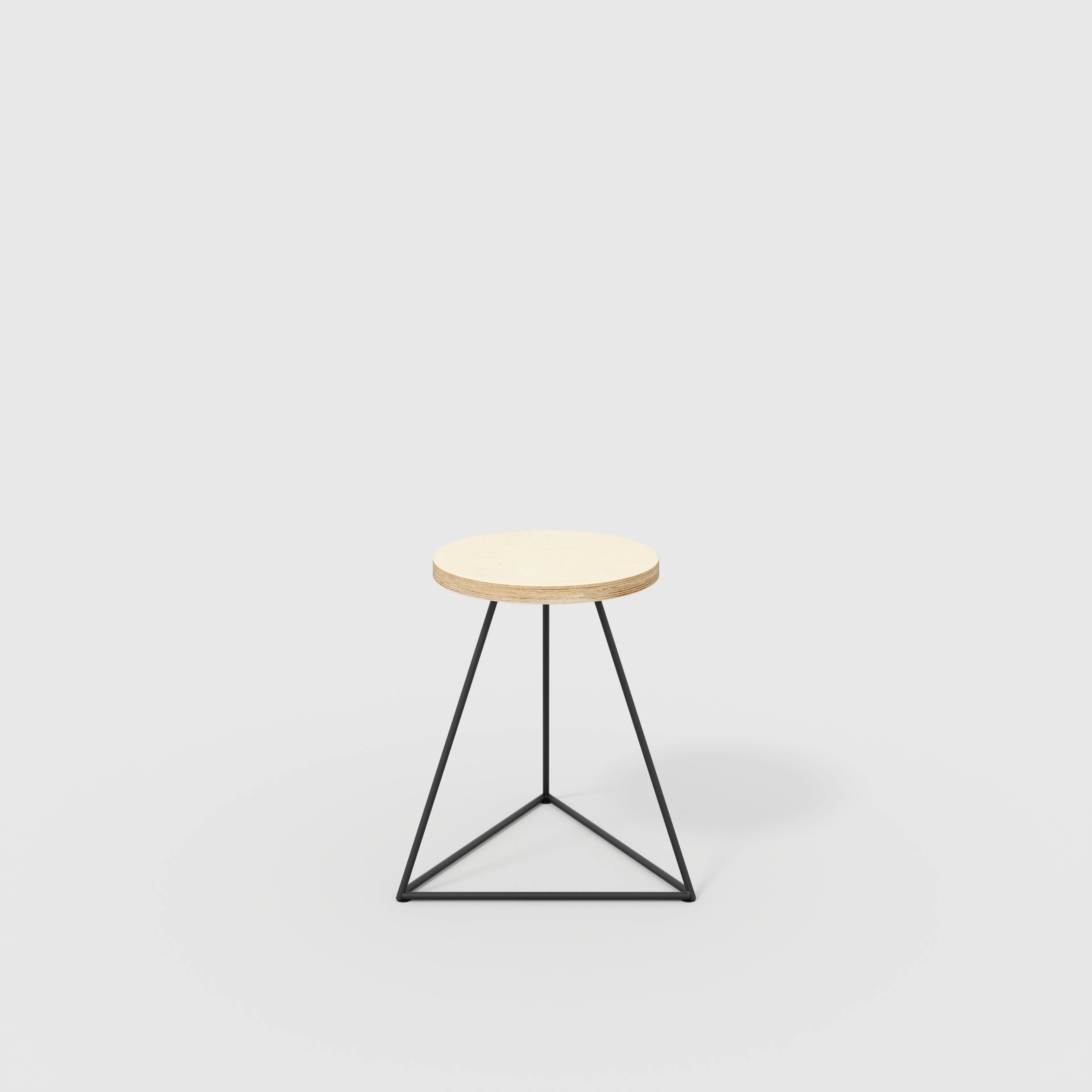 Custom Plywood Stool with Prism Base