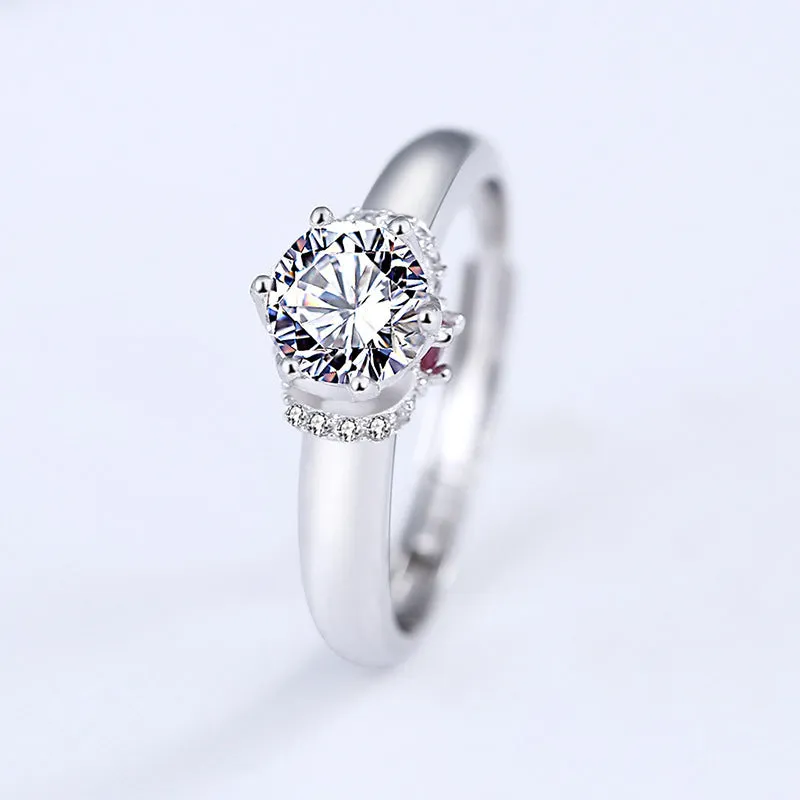 Custom Solitaire Matching Wedding Rings Set