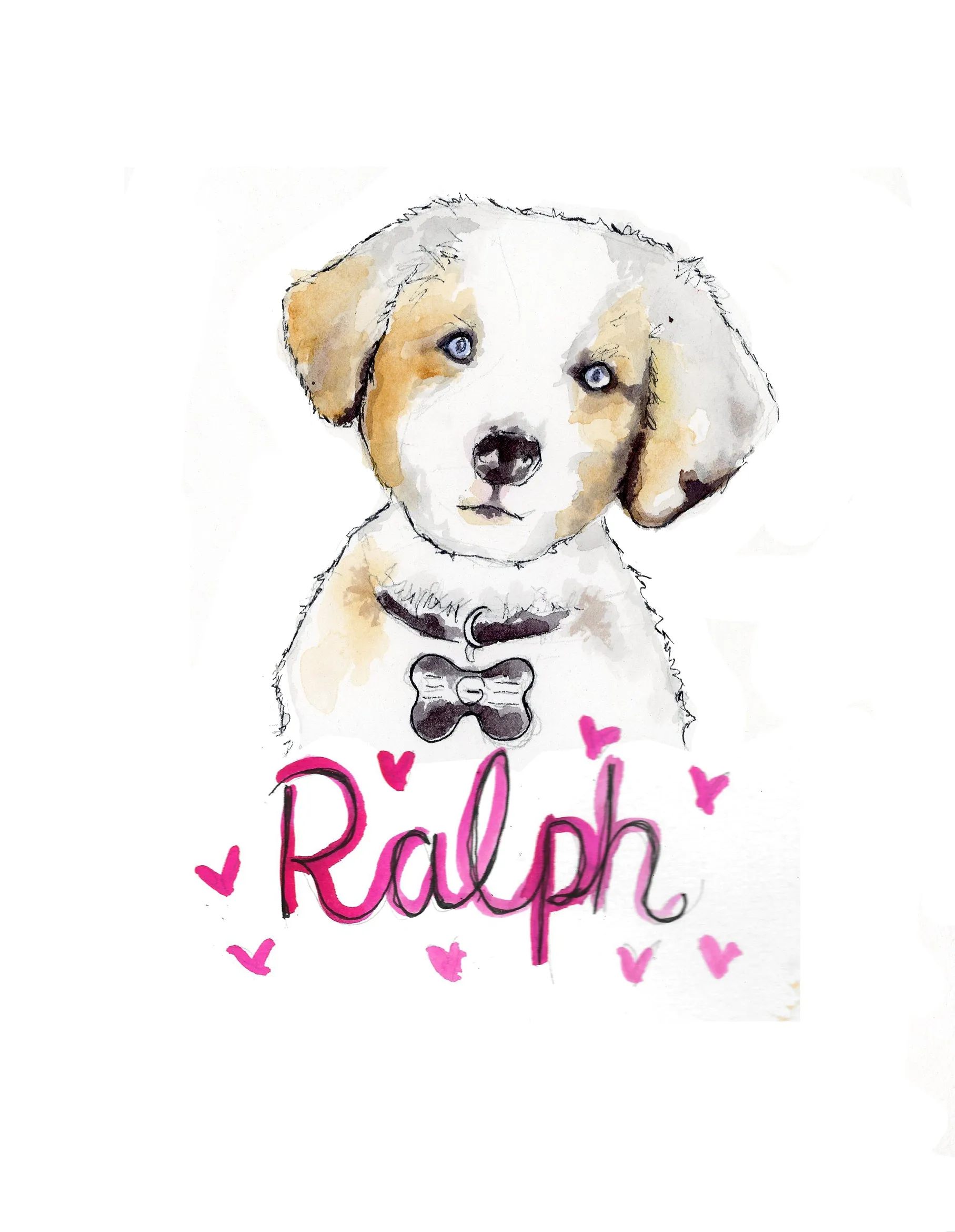 Custom Watercolor Pet Portrait