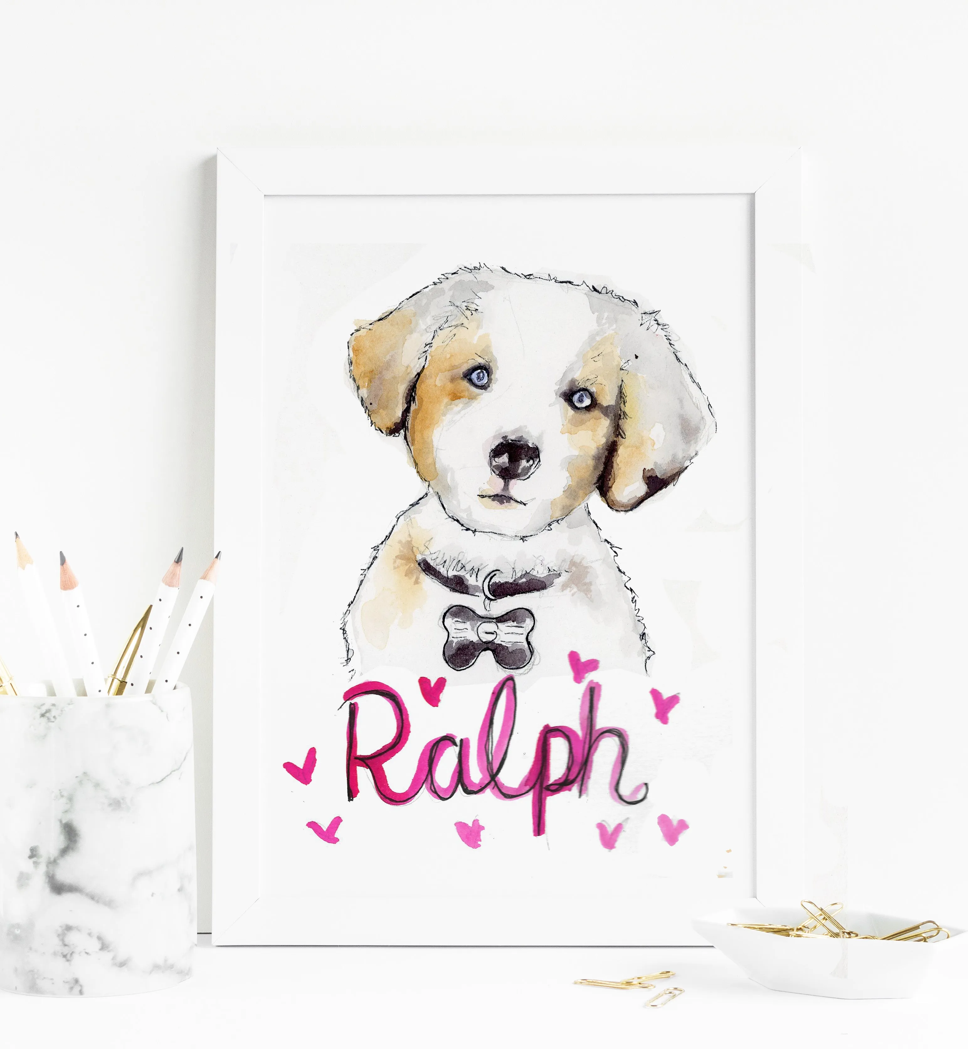 Custom Watercolor Pet Portrait