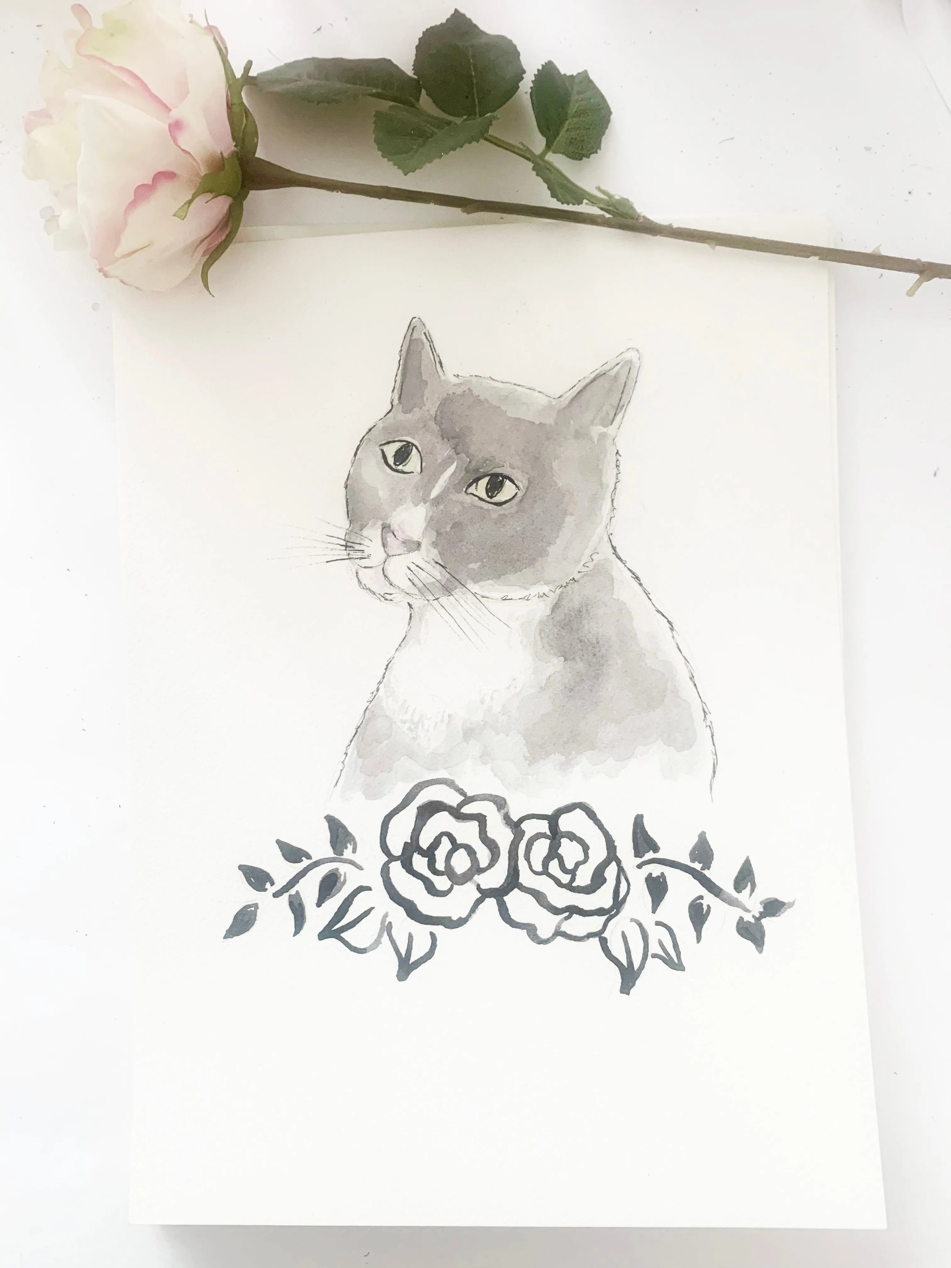 Custom Watercolor Pet Portrait