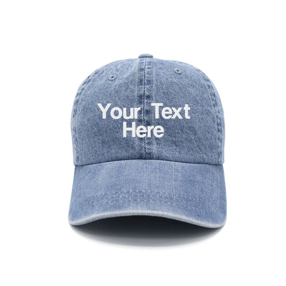 Customized Denim Low Profile Cotton Cap