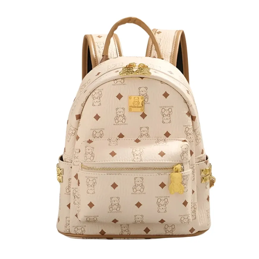 Cute Luxurious Designer Style 100% Leather Backpack