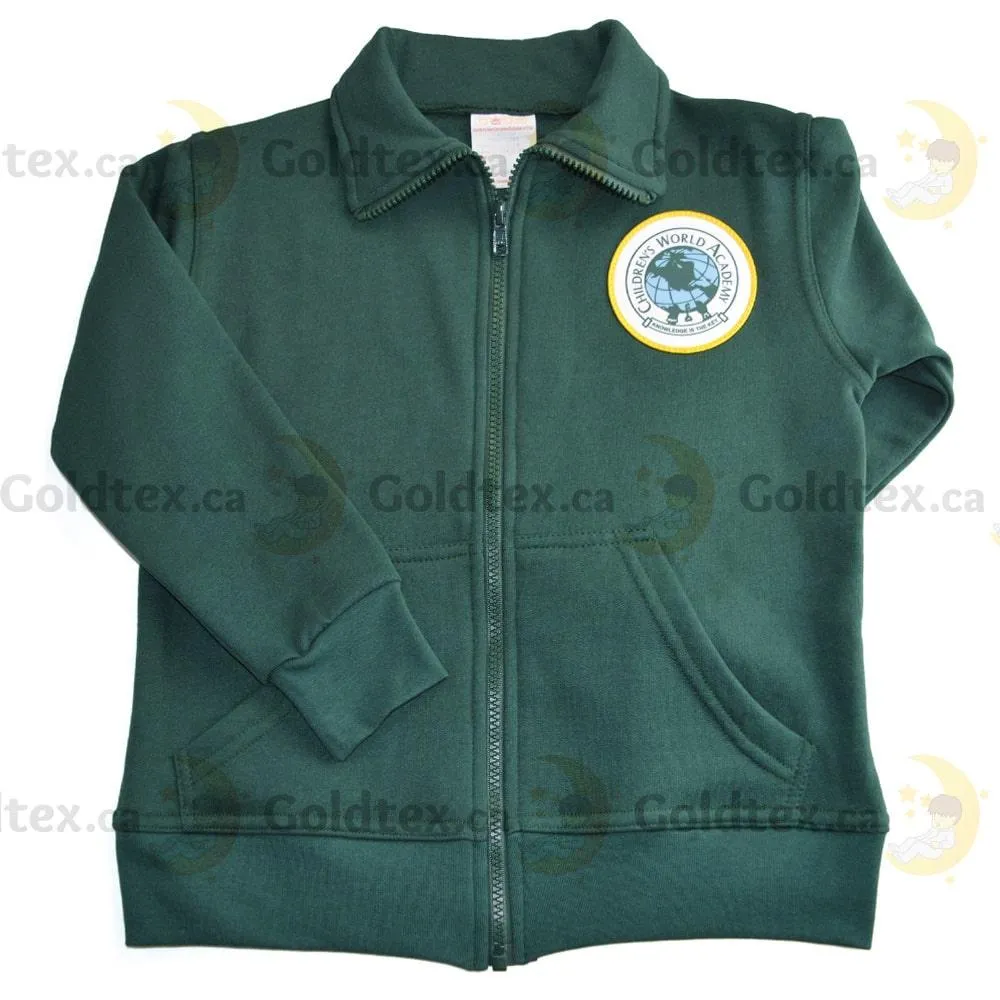 CWA - School Uniform Green Fleece Cardigan with Logo