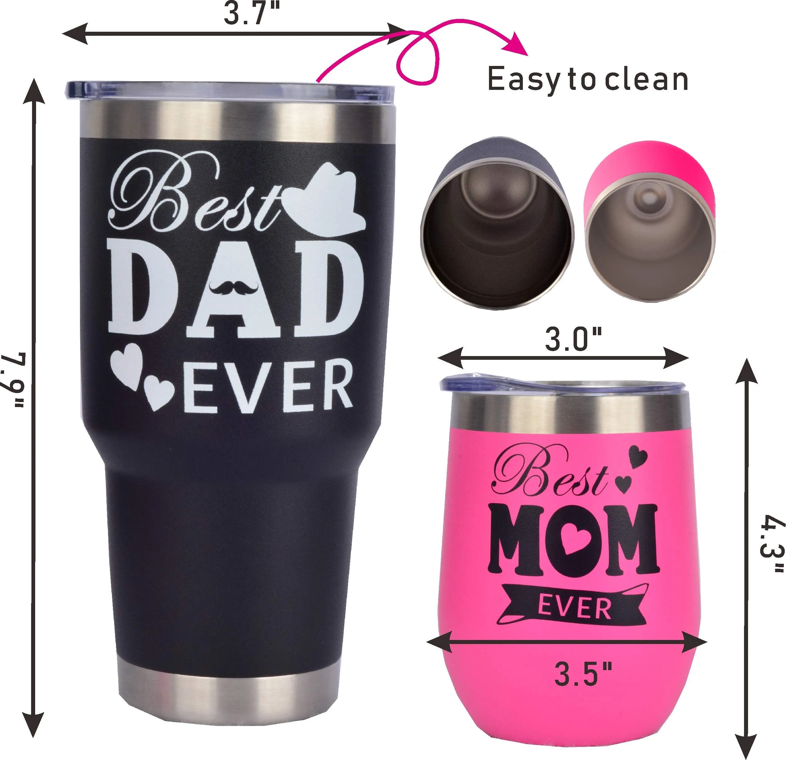 Dad and Mom Gifts, Gifts for Parents, Best Dad Mom Gifts, Mom and Dad Tumbler, Best Dad