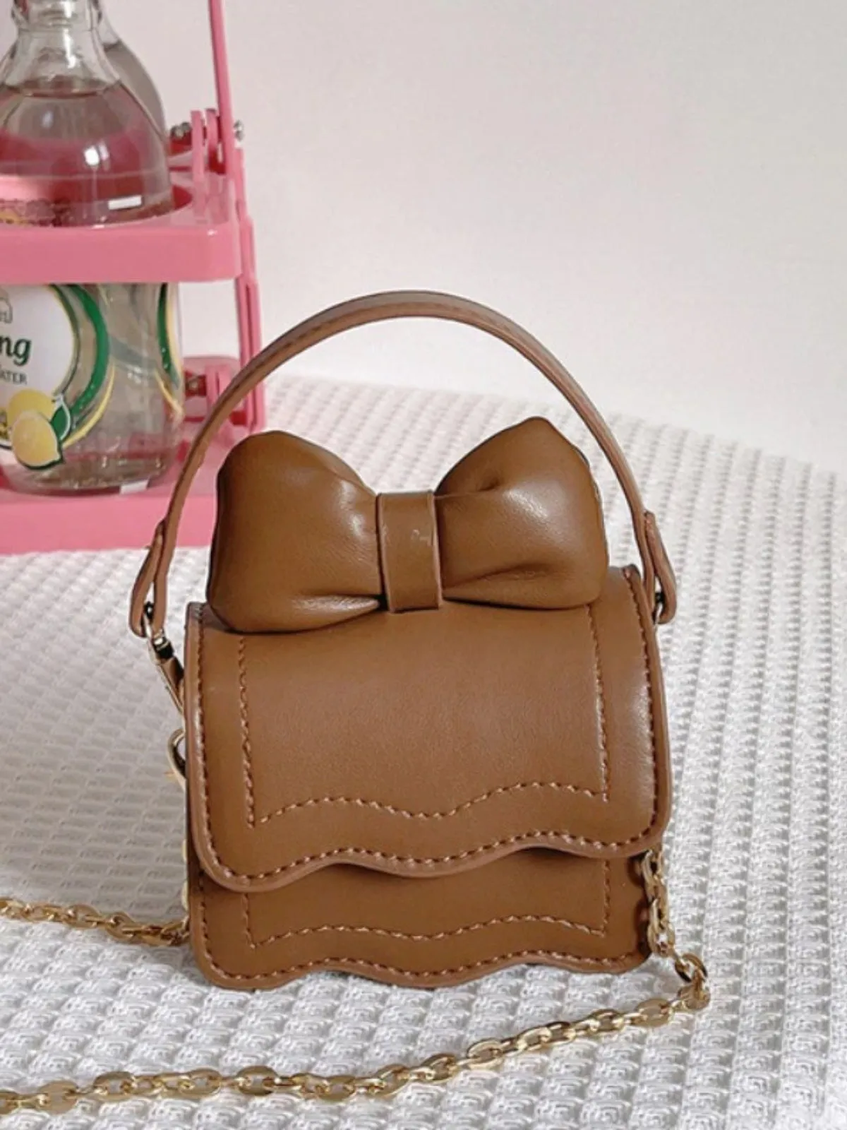 Dainty Doll Bow-Embellished Crossbody Bag